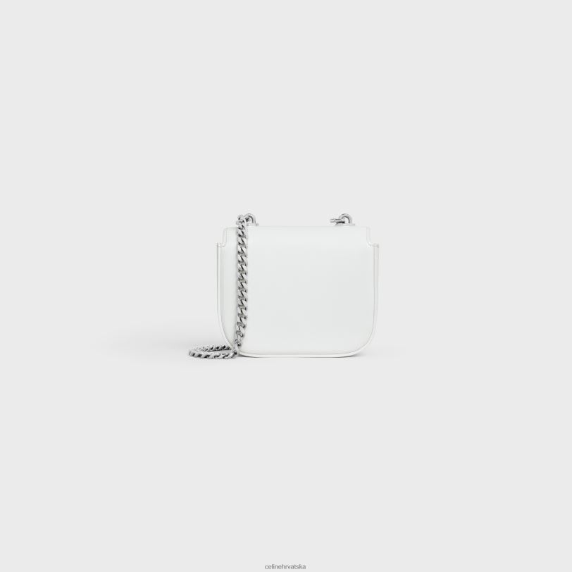 CELINE žene mini lančić claude u sjajnoj telećoj koži 3WED6310 pribor bijel de bijel