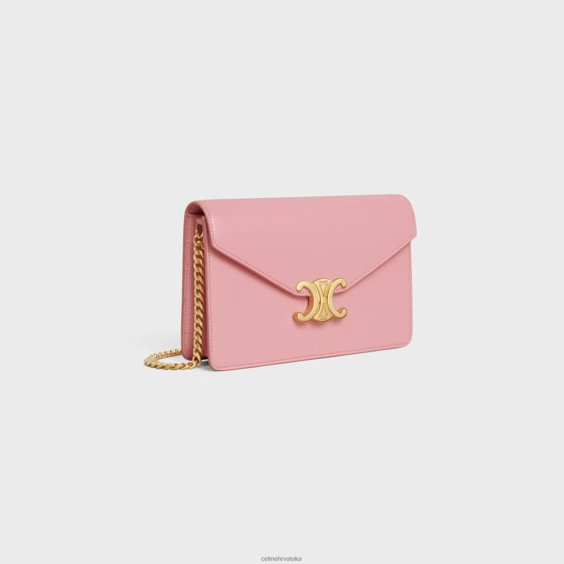 CELINE žene novčanik na lancu margo od sjajne teleće kože 3WED6317 pribor ruža