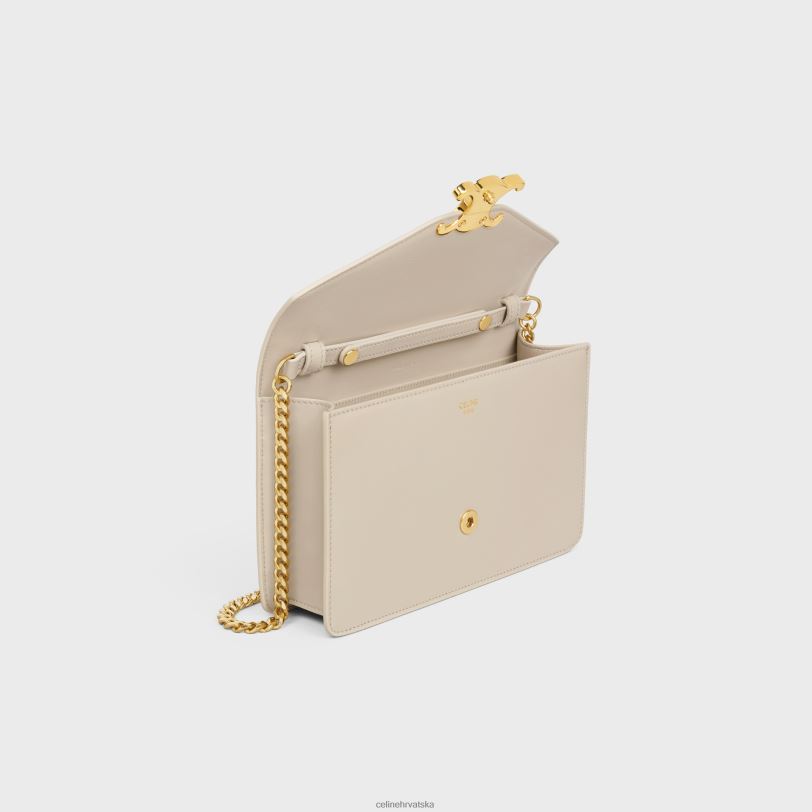 CELINE žene novčanik na lancu margo od sjajne teleće kože 3WED6318 pribor svijetli kamen