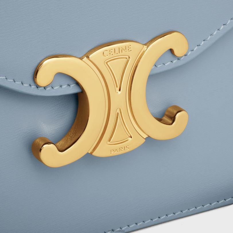 CELINE žene novčanik na lancu margo od sjajne teleće kože 3WED6352 pribor plavo siva