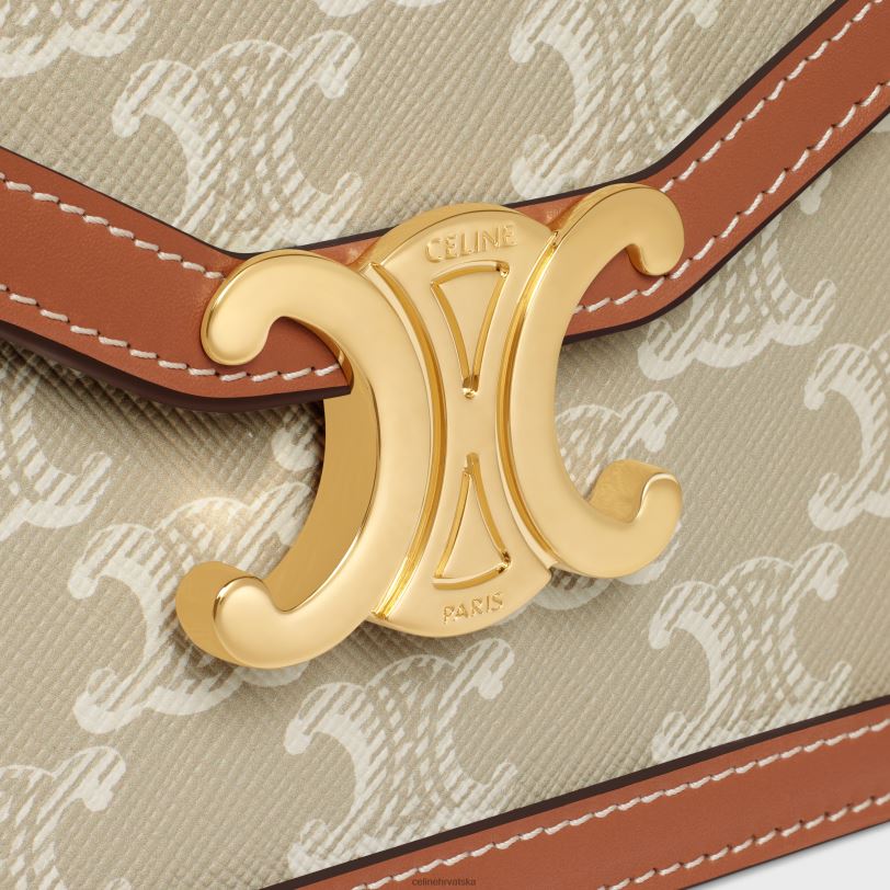 CELINE žene novčanik na lancu margo od triomphe platna i teleće kože 3WED6351 pribor grege