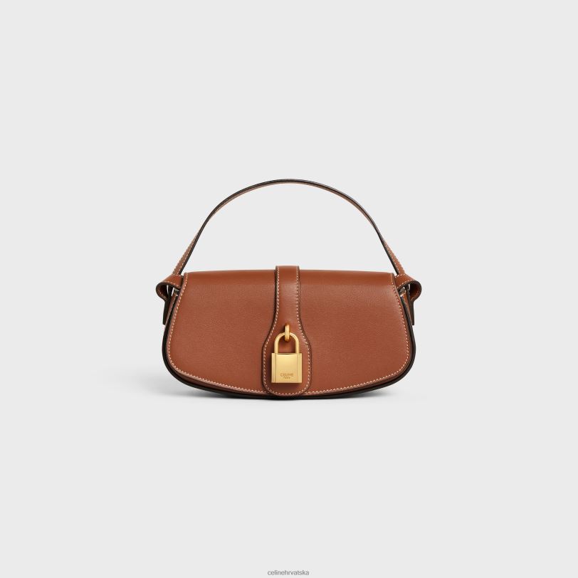 CELINE žene spojka na remenu tabu od glatke teleće kože 3WED6397 pribor preplanuli ten