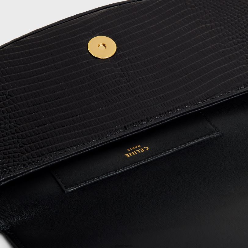 CELINE žene spojka na remenu tabu u gušteru 3WED6396 pribor crno