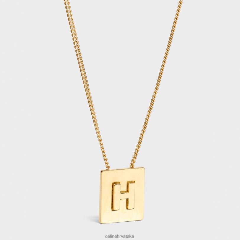 CELINE žene abeceda h ogrlica od mesinga s završnim slojem 3WED61331 pribor zlato