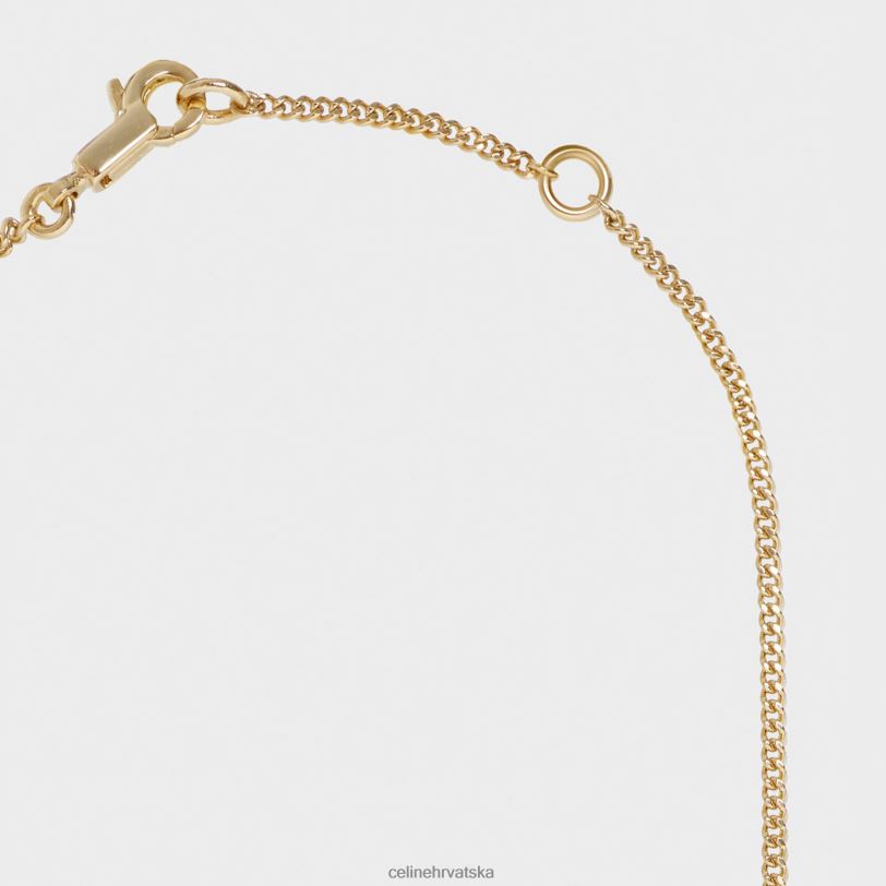 CELINE žene abeceda k ogrlica od mesinga s završnim slojem 3WED61334 pribor zlato