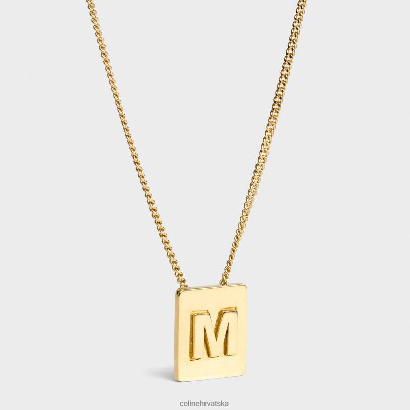 CELINE žene abeceda m ogrlica od mesinga s završnim slojem 3WED61336 pribor zlato