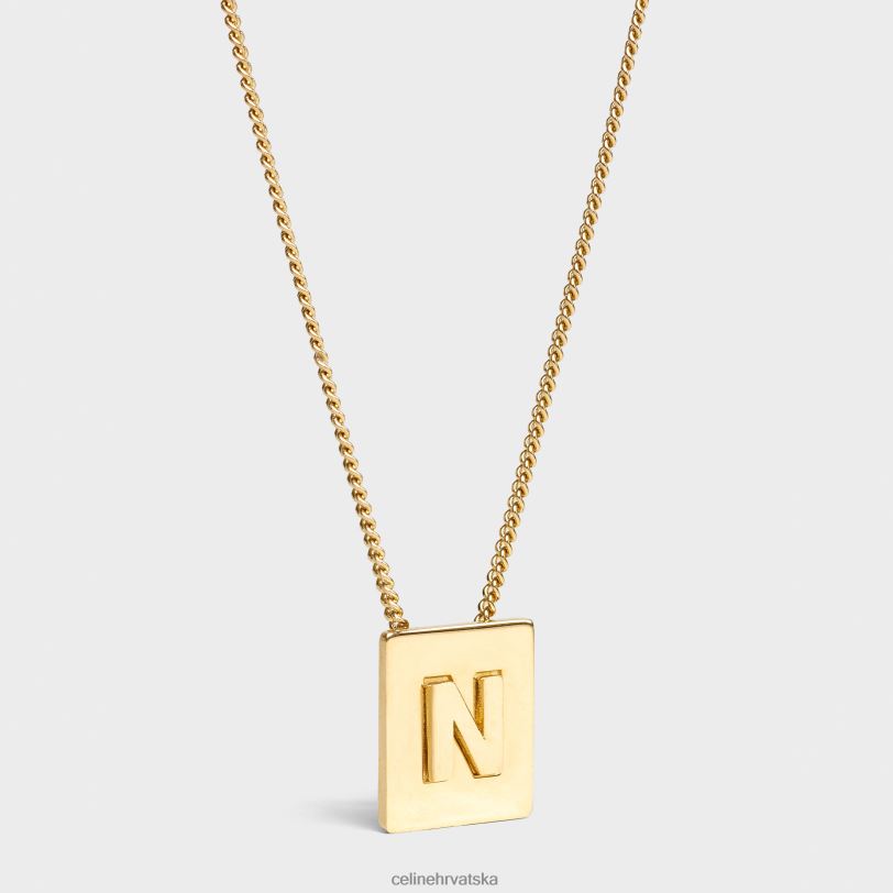 CELINE žene abeceda n ogrlica od mesinga sa završnim slojem 3WED61337 pribor zlato