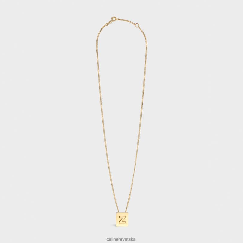 CELINE žene abeceda z ogrlica od mesinga sa završnom obradom 3WED61349 pribor zlato