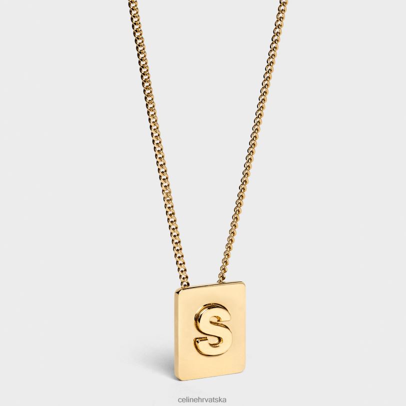 CELINE žene abecedna ogrlica od mesinga s završnim slojem 3WED61342 pribor zlato