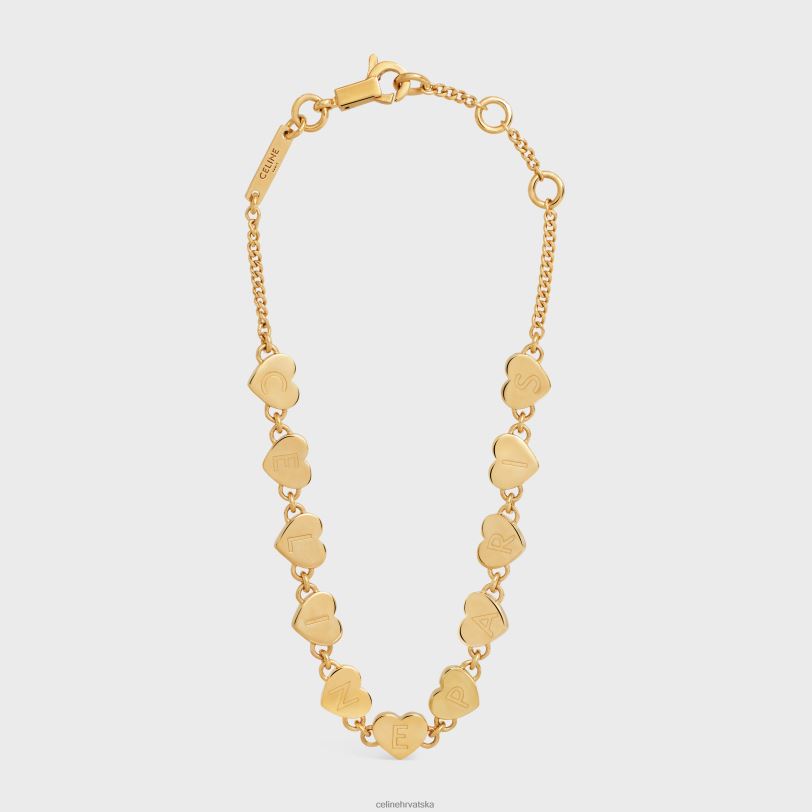 CELINE žene coeur narukvica od mesinga sa završetkom 3WED61263 pribor zlato