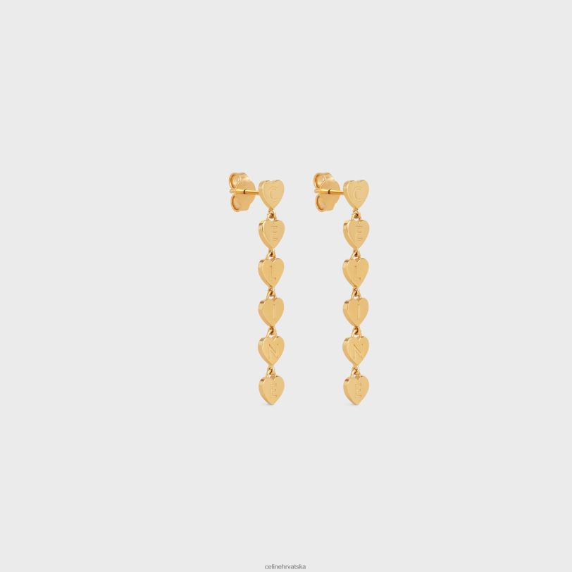 CELINE žene coeur naušnice od mesinga sa završnim slojem 3WED61264 pribor zlato