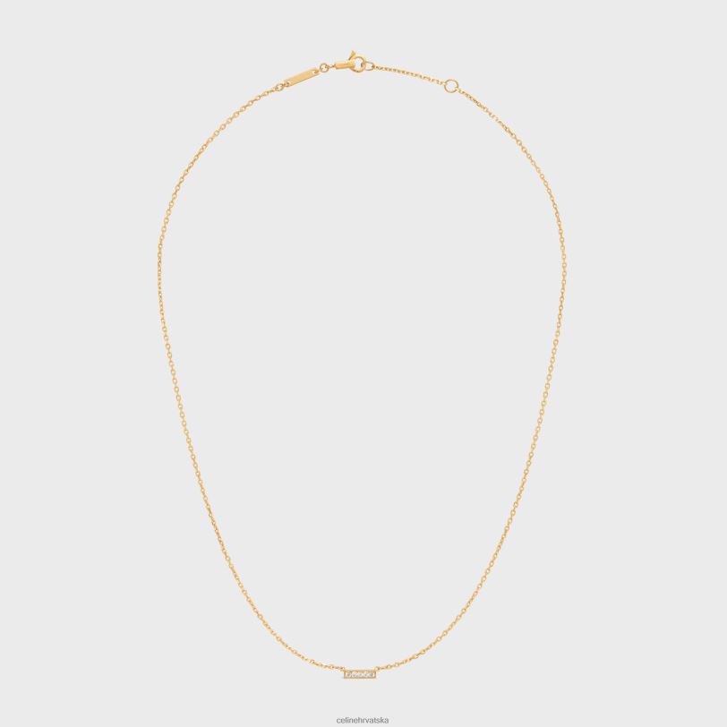 CELINE žene linijska ogrlica u dijamantima 3WED61394 pribor žuto zlato & bijelo