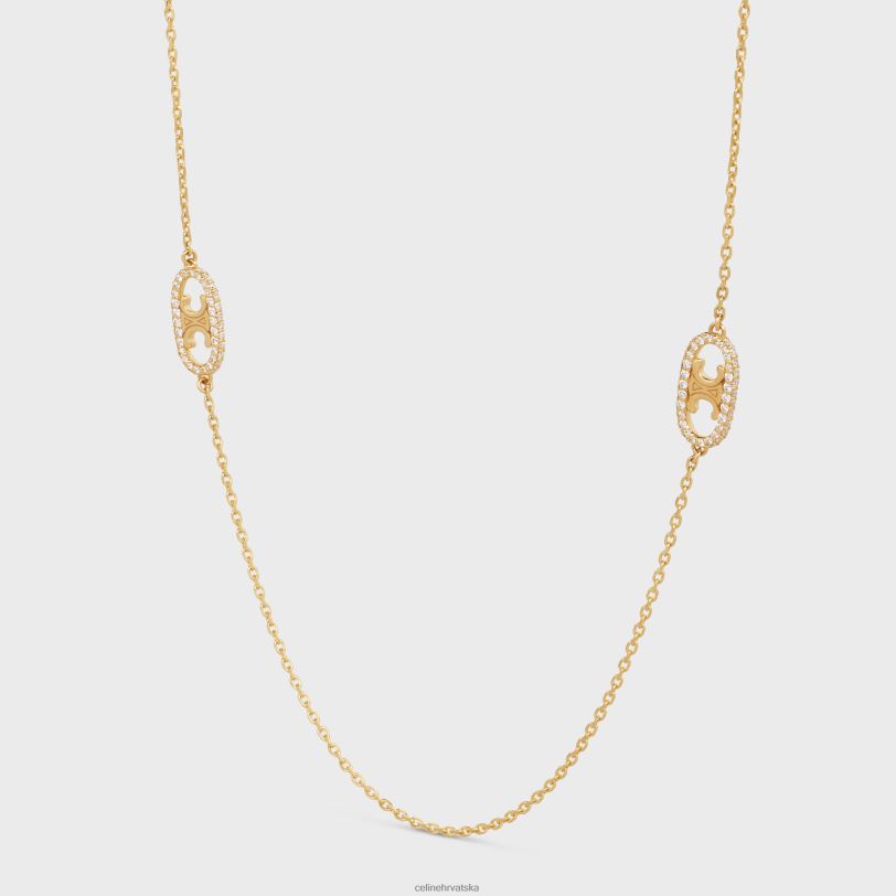 CELINE žene maillon triomphe saautoir u dijamantima 3WED61389 pribor žuto zlato & bijelo