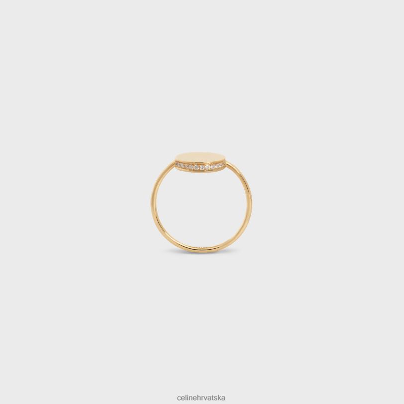 CELINE žene medaljski prsten u dijamantima 3WED61416 pribor žuto zlato & bijelo