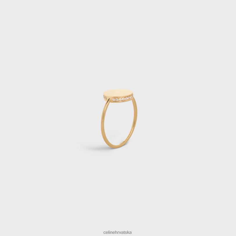 CELINE žene medaljski prsten u dijamantima 3WED61416 pribor žuto zlato & bijelo