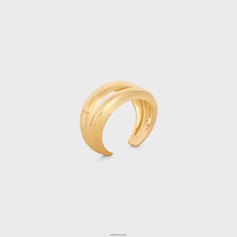 CELINE žene oblikuje abstraites manžetu od mesinga s završnim slojem 3WED61370 pribor zlato
