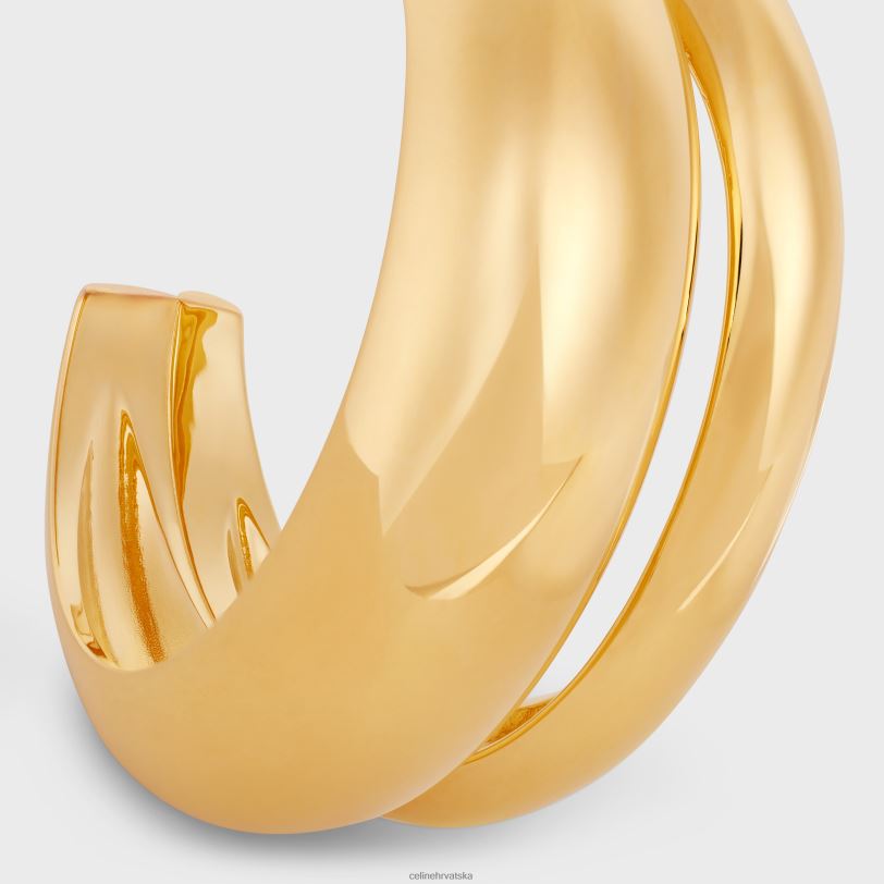 CELINE žene oblikuje abstraites manžetu od mesinga s završnim slojem 3WED61370 pribor zlato