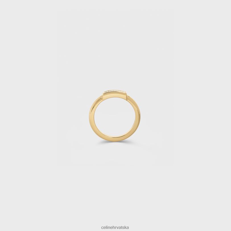 CELINE žene sustavni prsten s dijamantima 3WED61425 pribor žuto zlato & bijelo