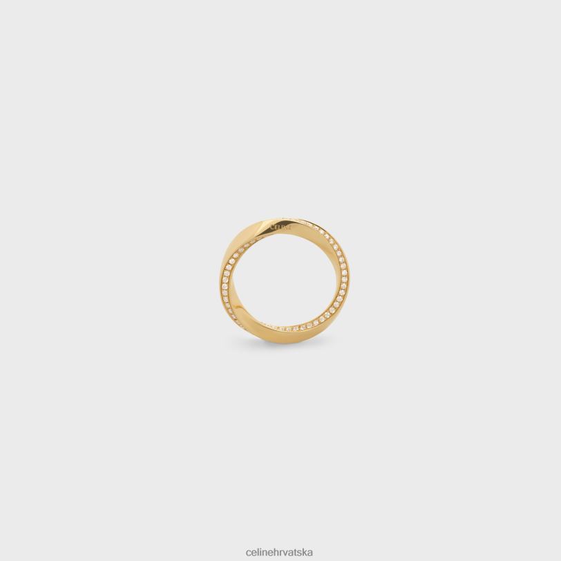 CELINE žene torzijski prsten u dijamantima 3WED61410 pribor žuto zlato & bijelo