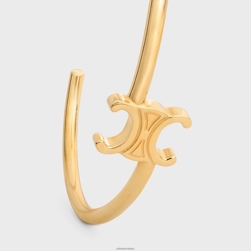 CELINE žene triomphe asimetrična manšeta od mesinga s završnim slojem 3WED61289 pribor zlato