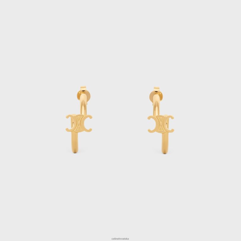 CELINE žene triomphe asimetrični obruči od mesinga s završnim slojem 3WED61291 pribor zlato