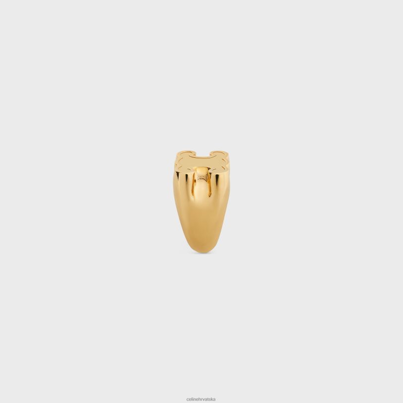 CELINE žene triomphe chevaliere prsten od mesinga sa završetkom 3WED61309 pribor zlato