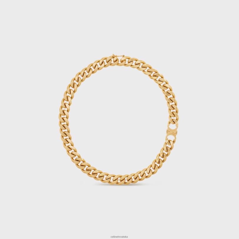 CELINE žene triomphe gourmette ogrlica od mesinga s završnim slojem 3WED61310 pribor zlato