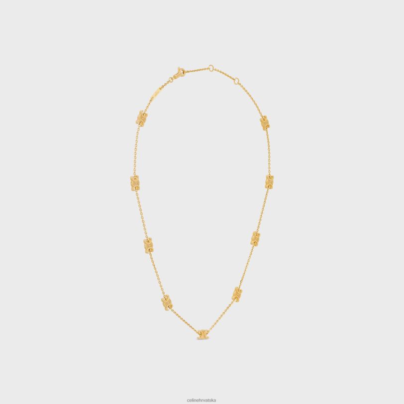 CELINE žene triomphe mini triomphe ogrlica od mesinga s završnim slojem 3WED61296 pribor zlato