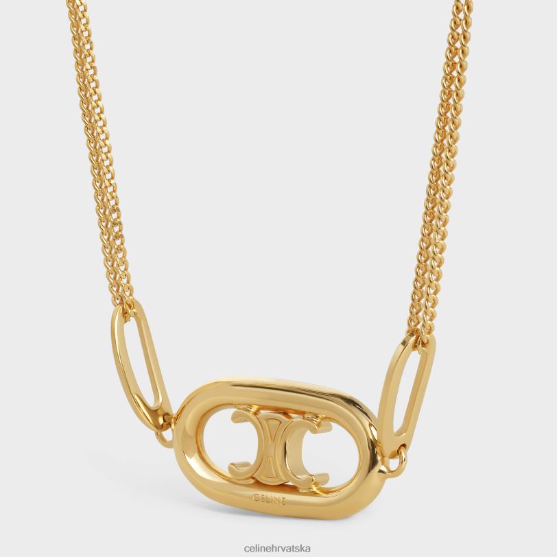 CELINE žene triomphe narukvica od mesinga sa završetkom 3WED61316 pribor zlato