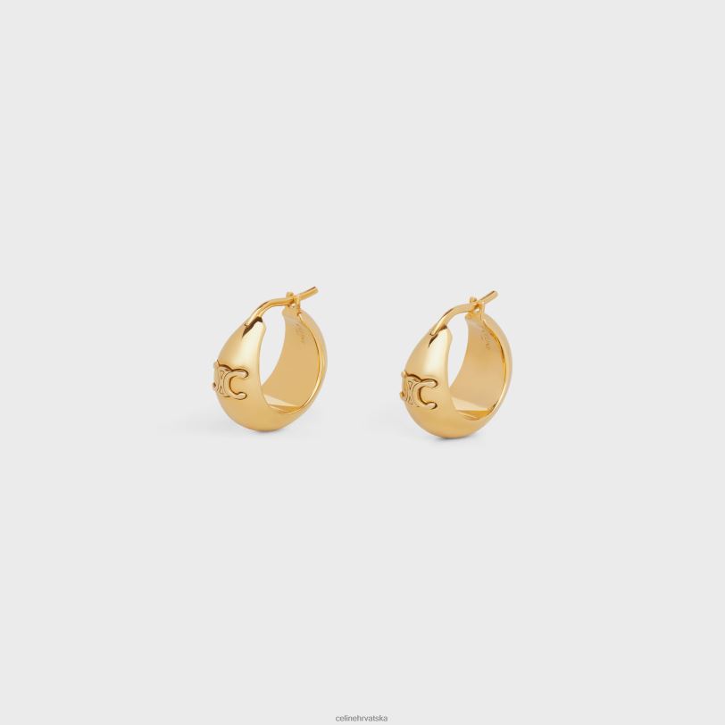 CELINE žene triomphe podebljani obruči od mesinga s završnim slojem 3WED61307 pribor zlato