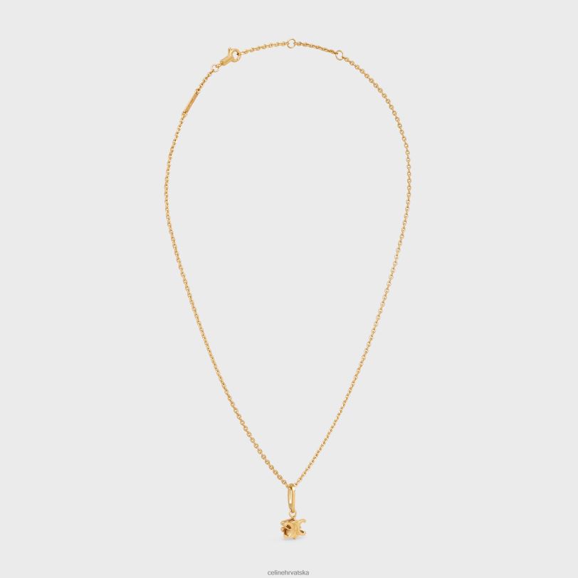CELINE žene triomphe solitaire ogrlica od mesinga s završnim slojem 3WED61270 pribor zlato