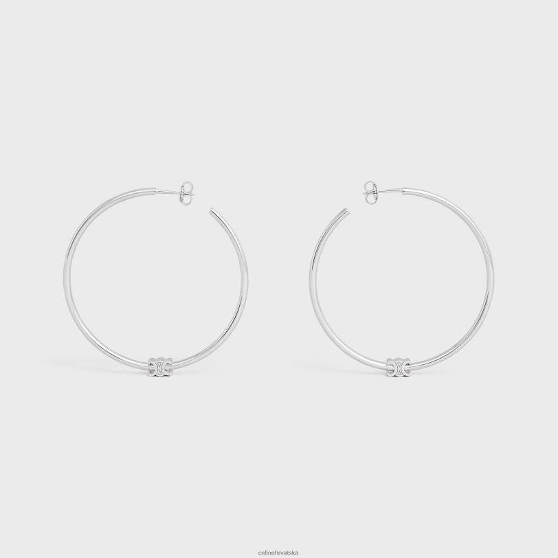 CELINE žene triomphe veliki obruči od mesinga s rodijskom završnom obradom 3WED61261 pribor srebro