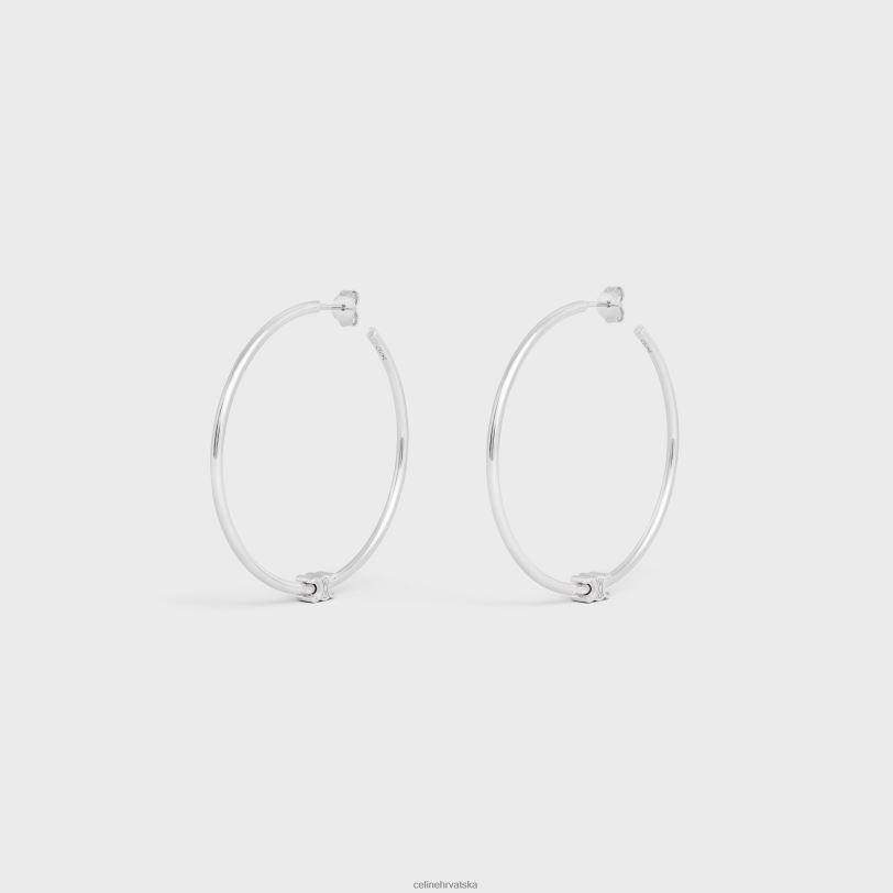 CELINE žene triomphe veliki obruči od mesinga s rodijskom završnom obradom 3WED61261 pribor srebro