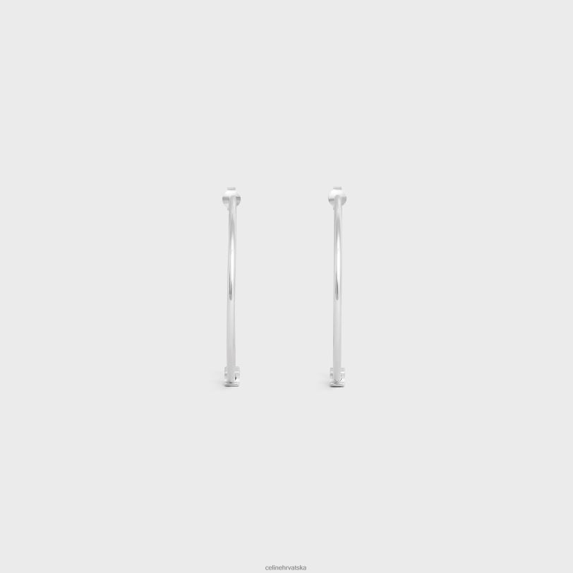 CELINE žene triomphe veliki obruči od mesinga s rodijskom završnom obradom 3WED61261 pribor srebro