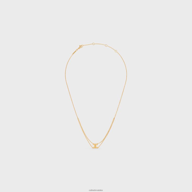 CELINE žene triomphe viseća ogrlica od mesinga s završnim slojem 3WED61305 pribor zlato
