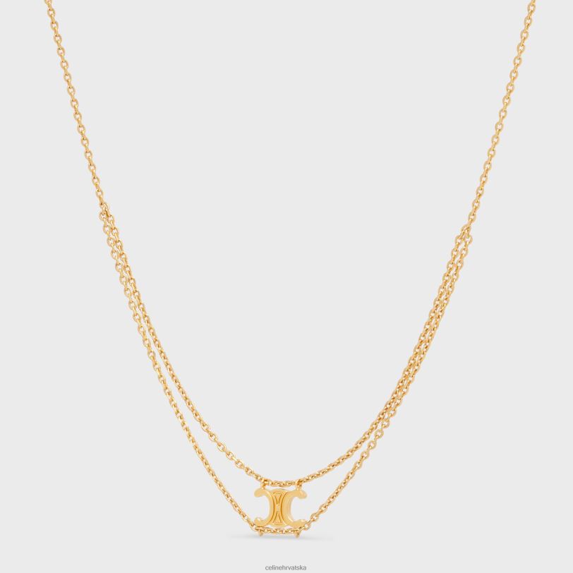 CELINE žene triomphe viseća ogrlica od mesinga s završnim slojem 3WED61305 pribor zlato