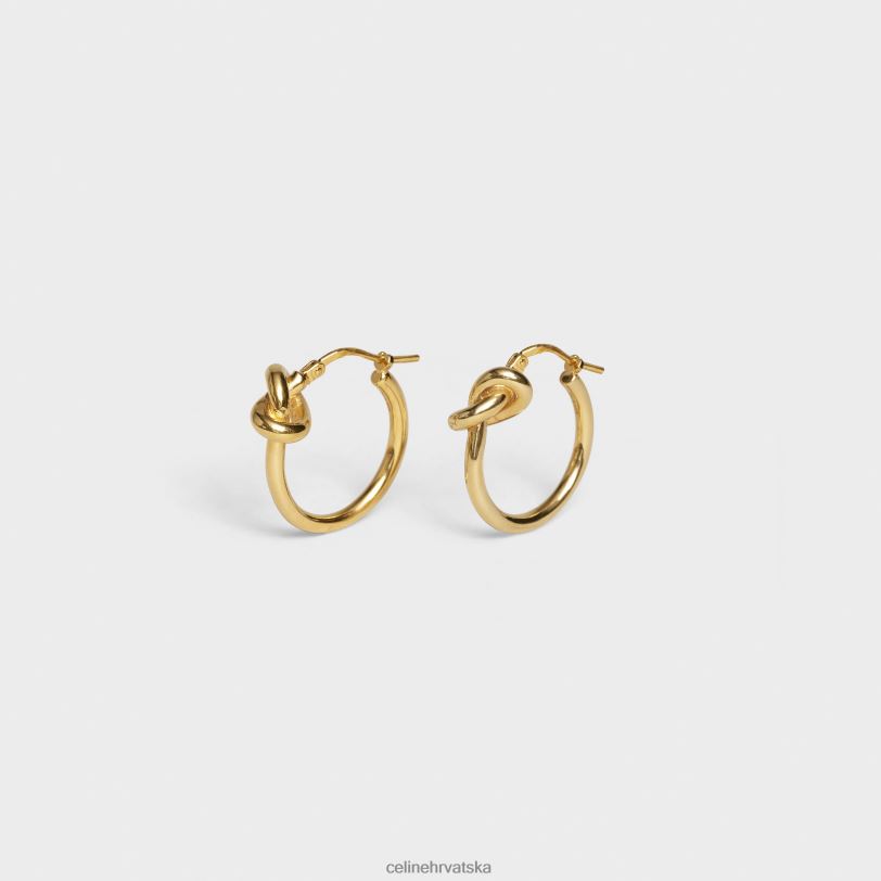 CELINE žene čvor mali obruči od mesinga sa završnim slojem 3WED61351 pribor zlato