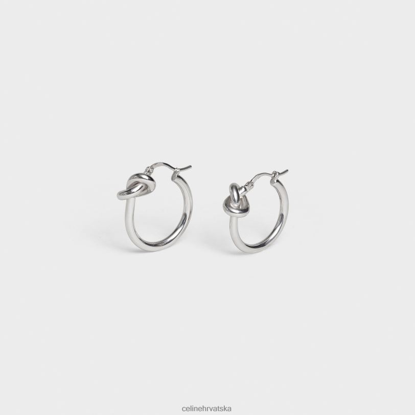 CELINE žene čvorni mali obruči od mesinga s rodijskom završnom obradom 3WED61352 pribor srebro