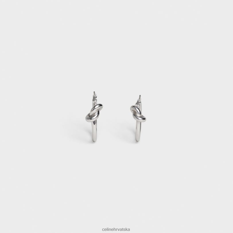 CELINE žene čvorni mali obruči od mesinga s rodijskom završnom obradom 3WED61352 pribor srebro