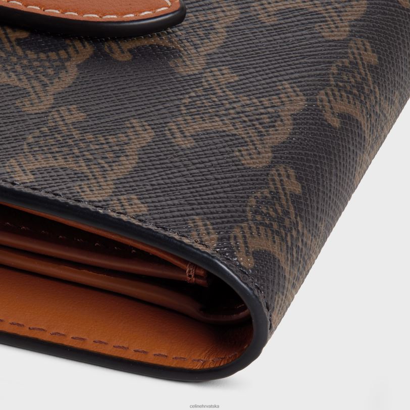 CELINE žene mali novčanik s remenom od triomphe platna i janjeće kože 3WED6480 pribor preplanuli ten