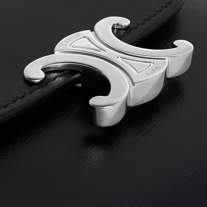 CELINE žene mali novčanik triomphe od sjajne teleće kože 3WED6452 pribor crno