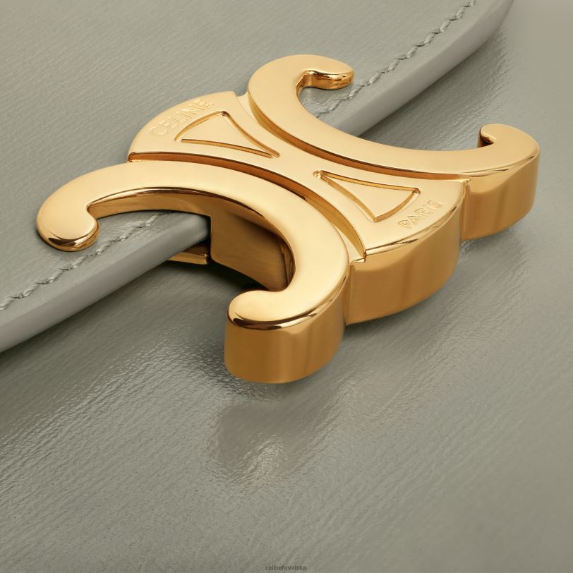 CELINE žene mali novčanik triomphe od sjajne teleće kože 3WED6456 pribor zelena glina