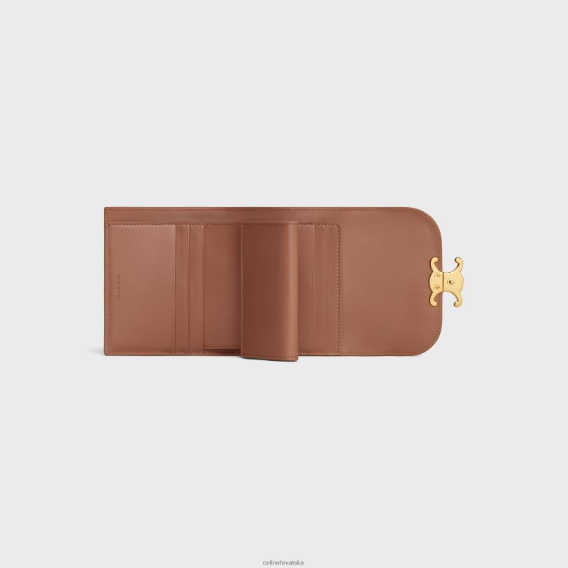 CELINE žene mali novčanik triomphe od sjajne teleće kože 3WED6460 pribor bronca
