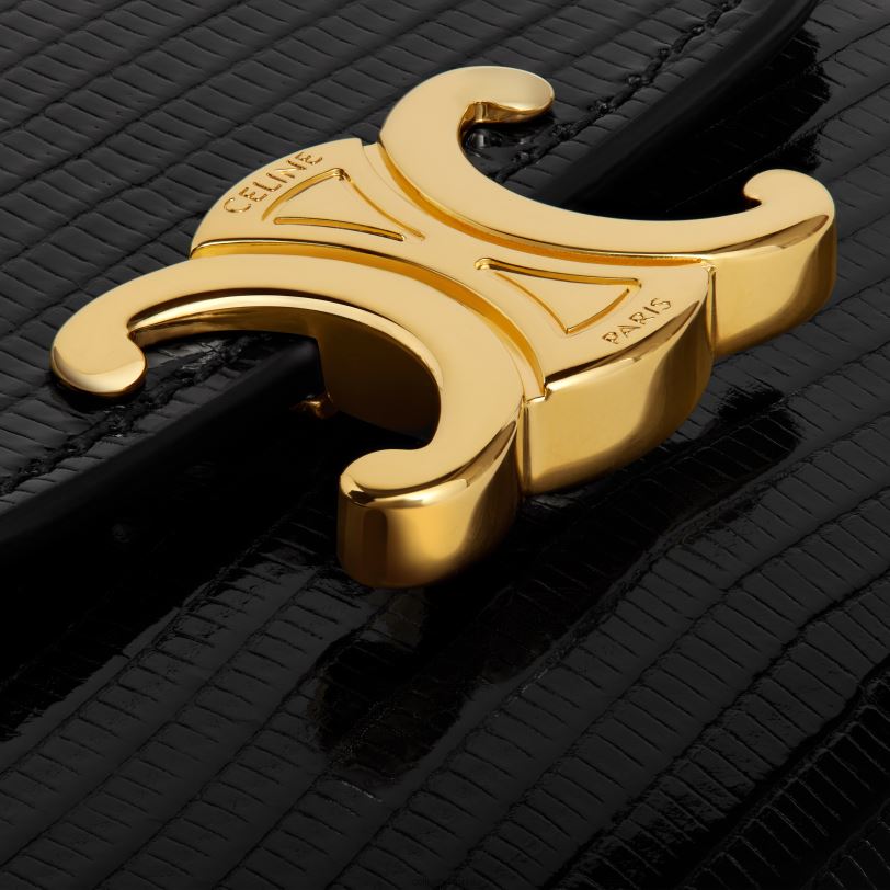 CELINE žene mali novčanik triomphe u gušteru 3WED6463 pribor crno