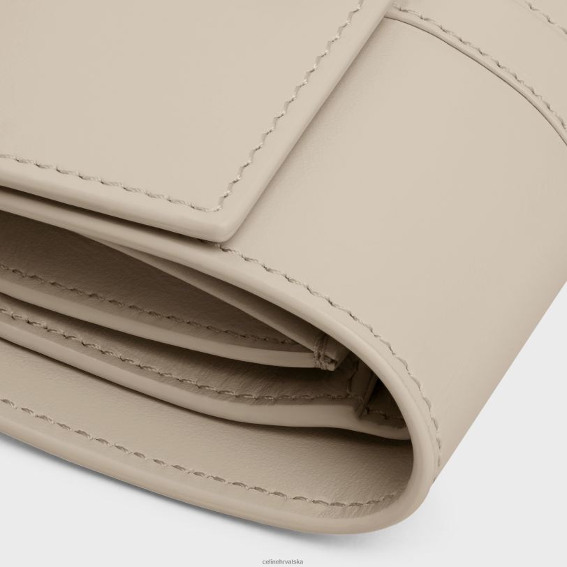 CELINE žene mali trostruki novčanik 16 od sjajne teleće kože 3WED6424 pribor svijetli kamen
