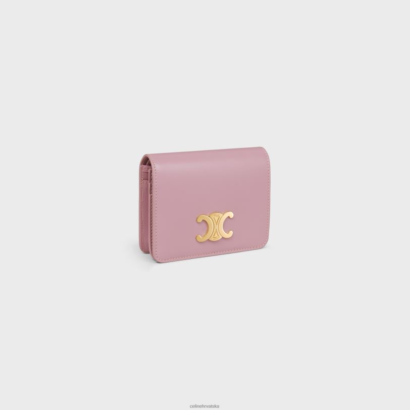 CELINE žene triomphe kompaktni novčanik od sjajne teleće kože 3WED6448 pribor latica