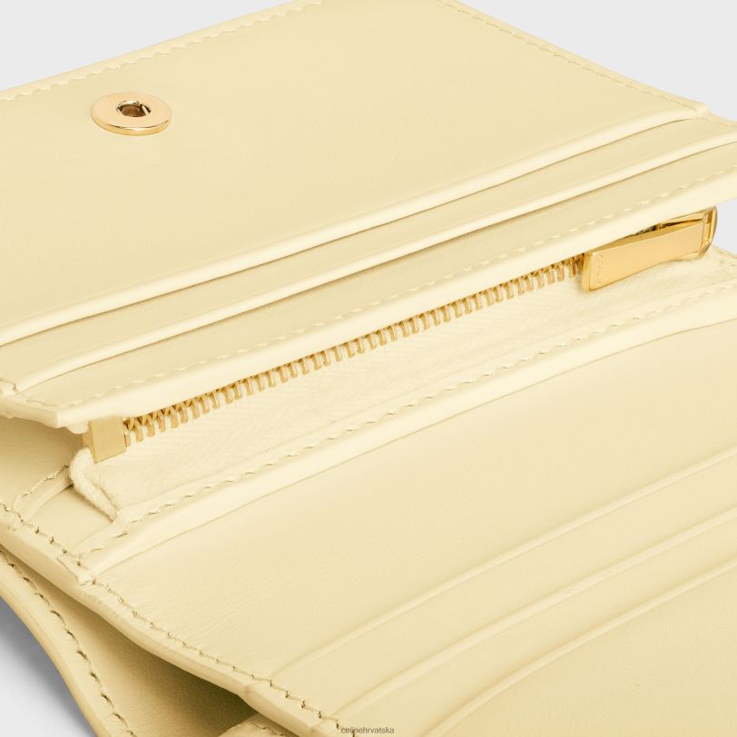 CELINE žene triomphe kompaktni novčanik od sjajne teleće kože 3WED6449 pribor sunčeva svjetlost