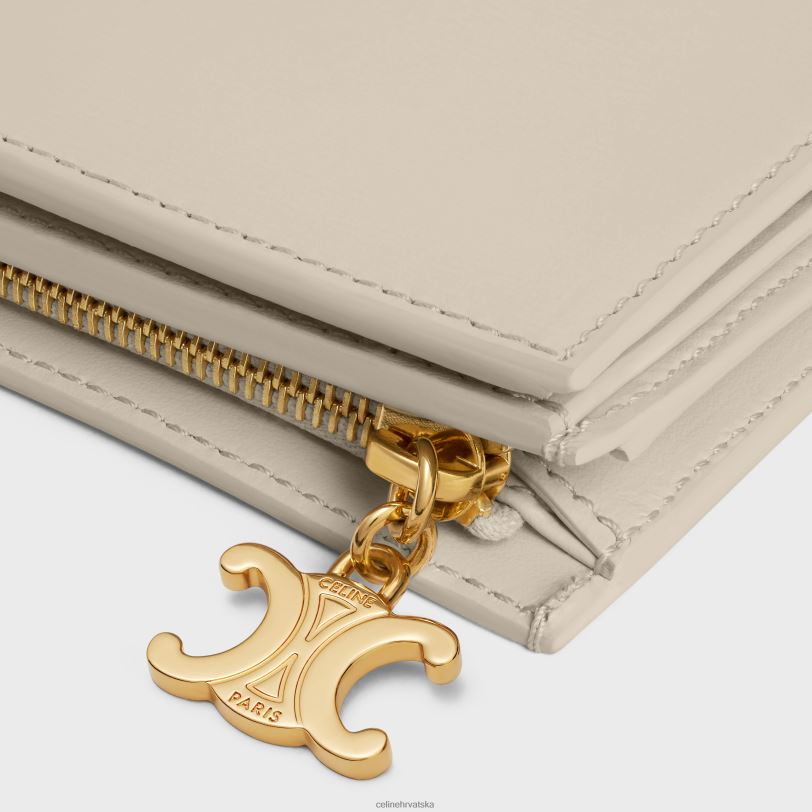 CELINE žene triomphe kompaktni novčanik triomphe charms od sjajne teleće kože 3WED6421 pribor svijetli kamen