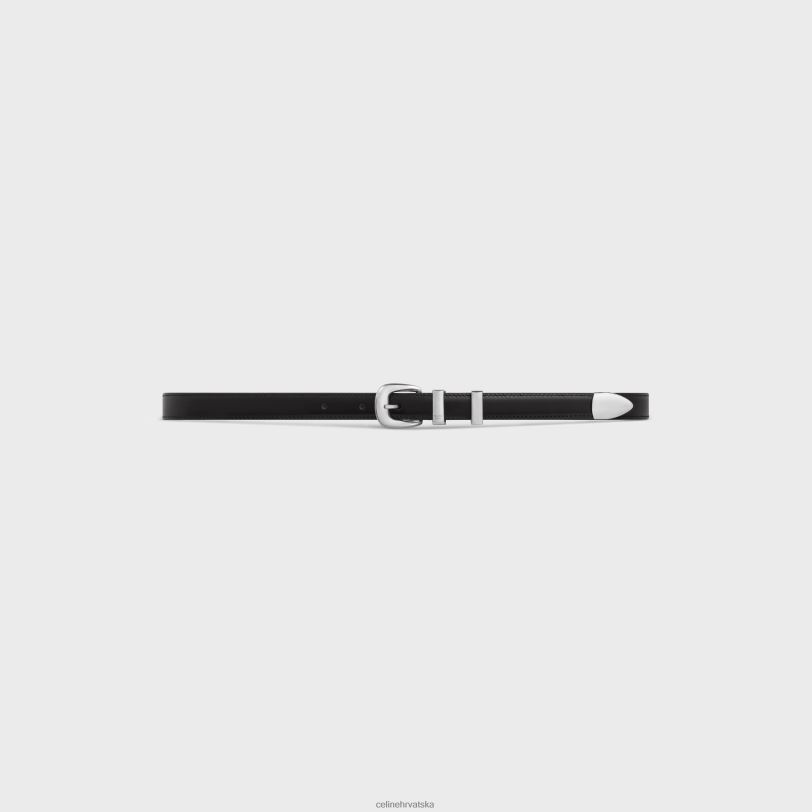 CELINE žene mali western remen od taurillon kože 3WED61087 pribor crno