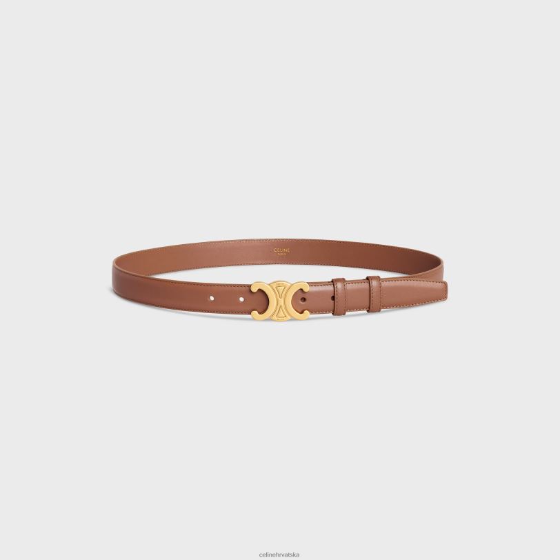 CELINE žene srednji triomphe pojas od glatke teleće kože 3WED61065 pribor bronca
